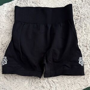 Darc Sport Black Bike Shorts with White Logo